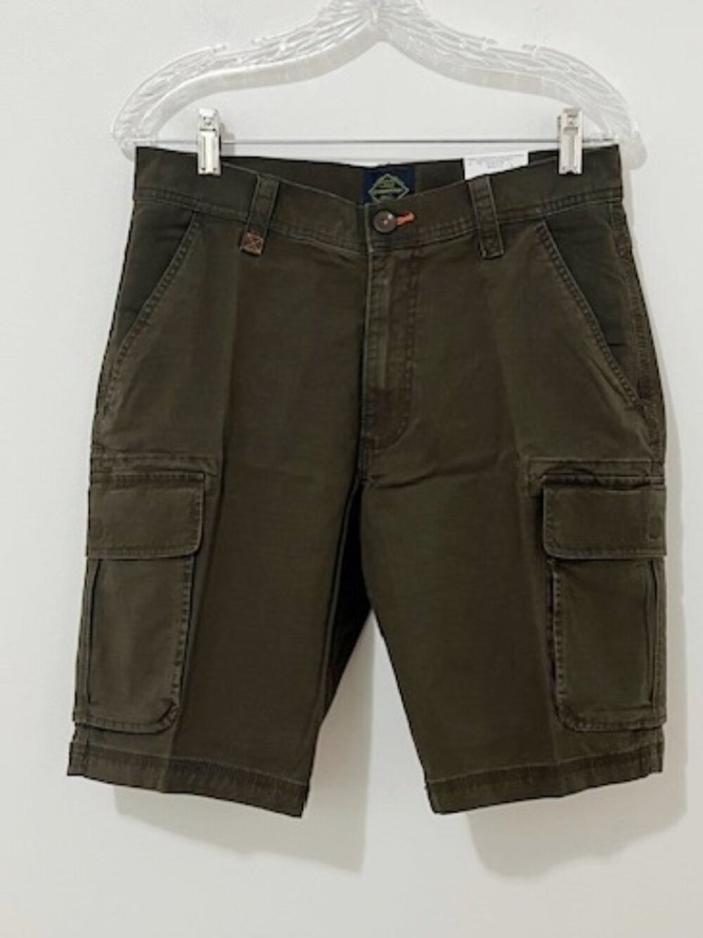 St. John's Bay Men's Cargo Shorts in Olive Brown Safari Hiking Size 30